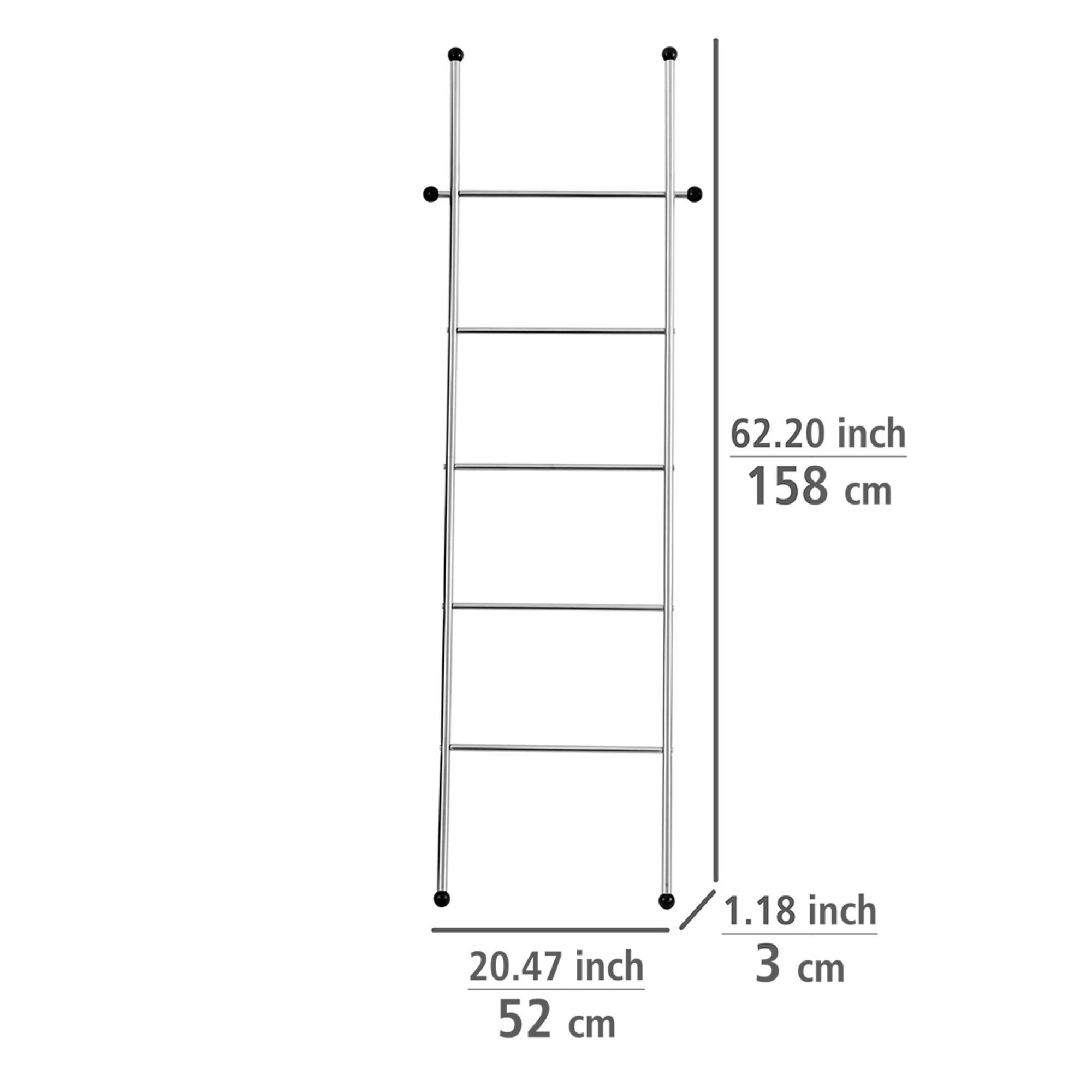 Handtuchleiter 'Vita' Edelstahl matt 52 x 3 x 158 cm + product picture