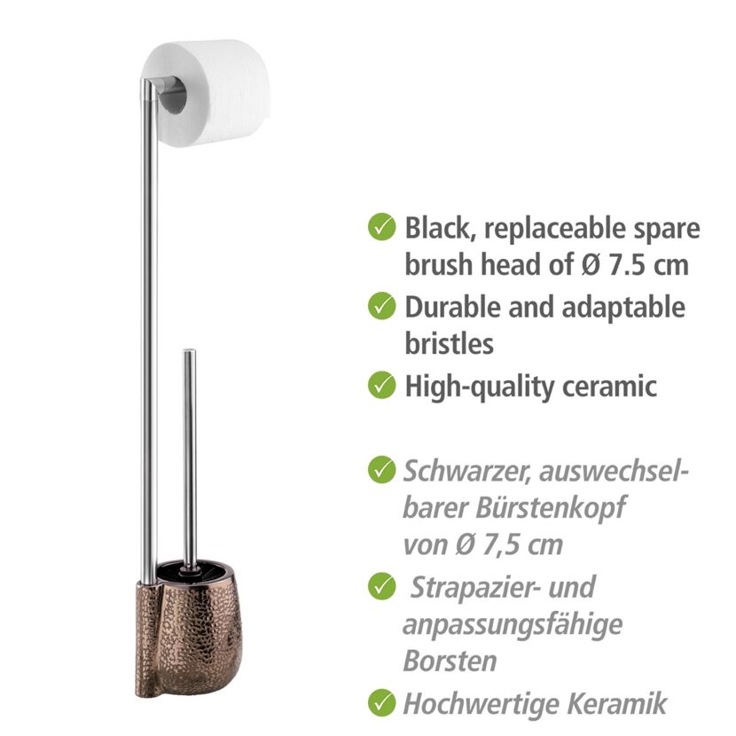 Stehender Toilettenpapierhalter mit Toilettenbürste