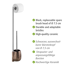Stand WC-Garnitur 'Marrakesh' 2-in-1 Keramik braun mit Glanzstruktur