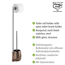 Stand WC-Garnitur 'Marrakesh' 2-in-1 Keramik braun mit Glanzstruktur