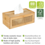 Kosmetiktuchbox 'Allegre' Bambus/Rattan 25 x 13 x 10 cm