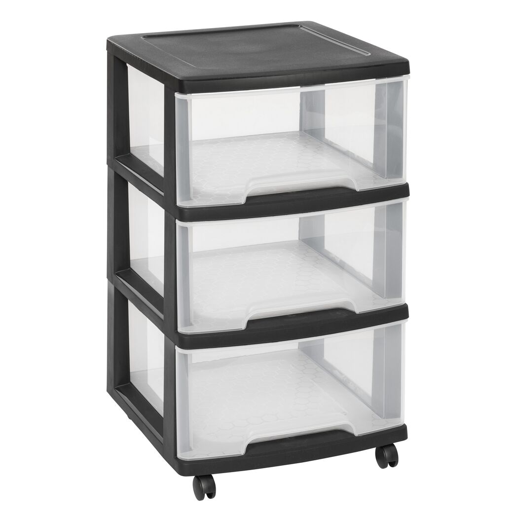 Schubladenturm 'Essentials' auf Rollen mit 3 Schubladen 39 x 67 x 37 cm