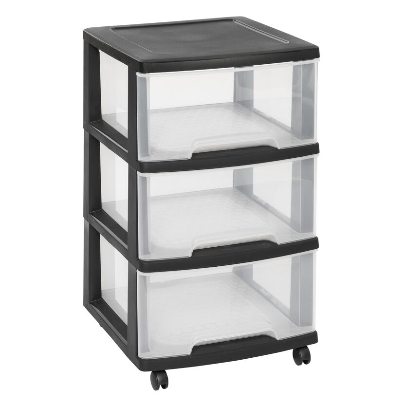 Schubladenturm 'Essentials' auf Rollen mit 3 Schubladen 39 x 67 x 37 cm