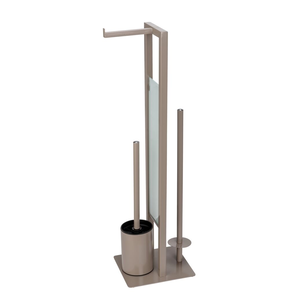 Stand-WC-Garnitur mit Toilettenbürste und Toilettenpapierhalter