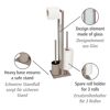 Stand-WC-Garnitur mit Ersatzrollenhalter