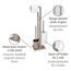 Stand WC-Garnitur 'Rivalta' 3-in-1 taupe Standfuß aus Glas
