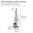 Stand WC-Garnitur 'Rivalta' 3-in-1 taupe Standfuß aus Glas
