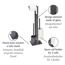 Stand WC-Garnitur 'Rivalta' 3-in-1 grau Standfuß aus Glas