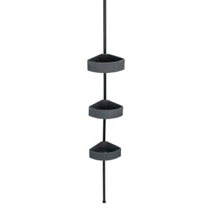 Teleskop-Eckregal Villata' grau/schwarz 3 Körbe 78-275 cm