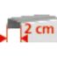 2 cm hoher Haken