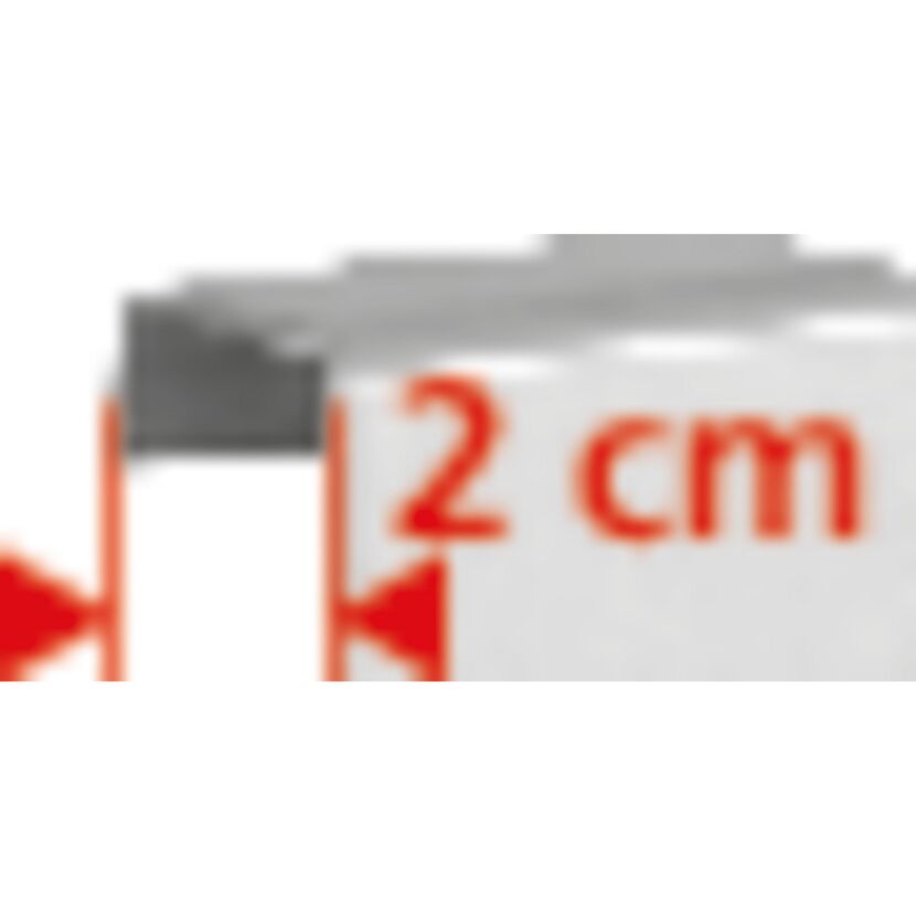 2 cm hoher Haken
