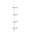 Teleskop-Eckregal Edelstahl 4 Körbe 56-275 cm