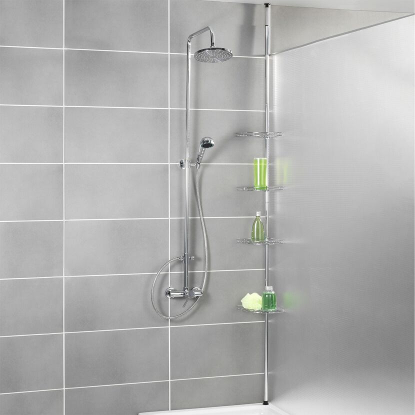 Dusche mit drei Ablageflächen