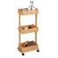 Rollwagen 'Allegre' Bambus/Rattan 3 Regalböden 18,5 x 32 x 71,5 cm