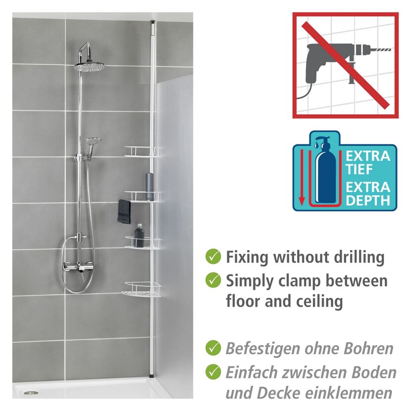 Duschregal ohne Bohren