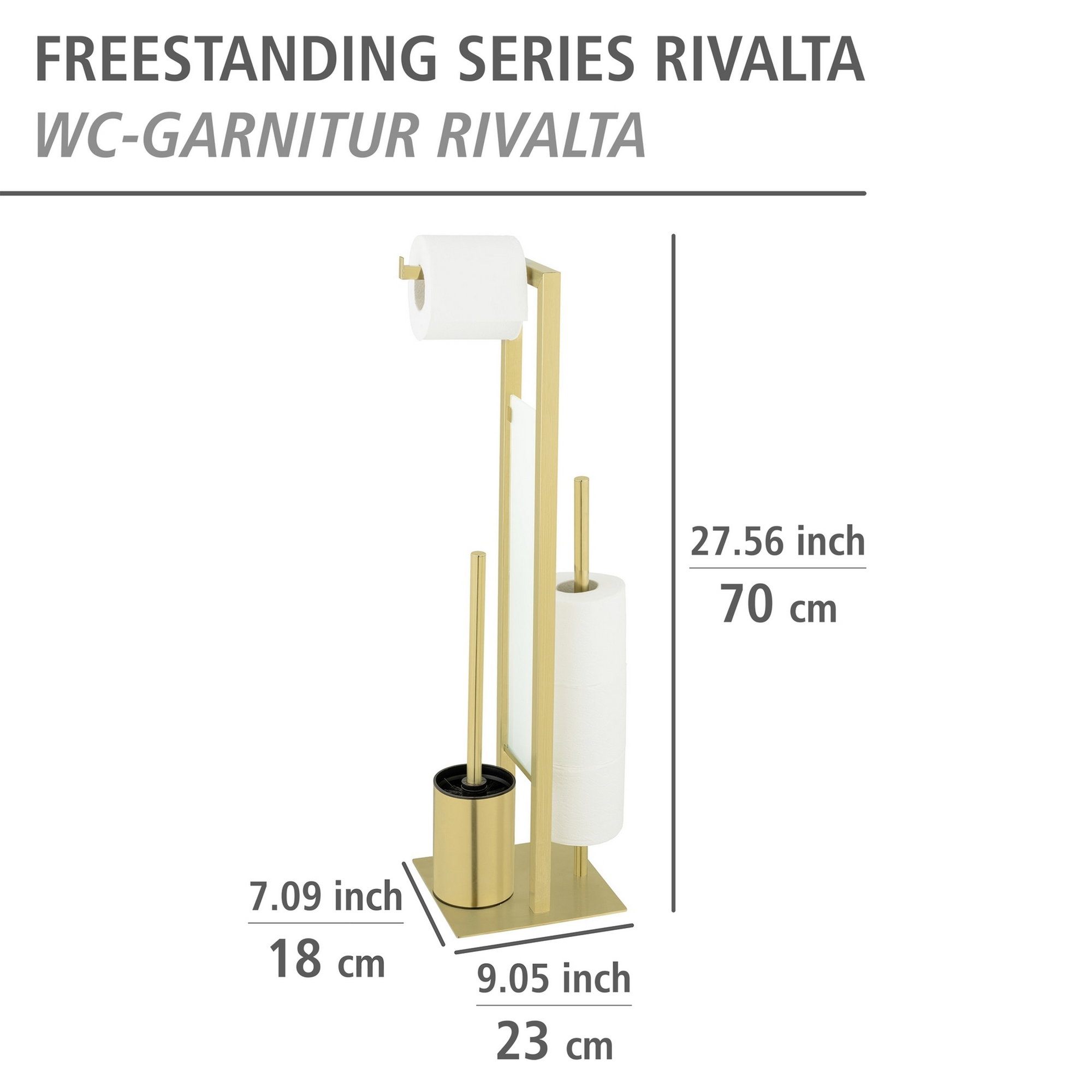 Stand WC-Garnitur 'Rivalta' 3-in-1 goldfarben + product picture