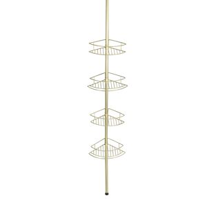 Teleskop-Eckregal 'Dolcedo' matt gold 4 Körbe 65-275 cm