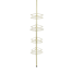 Teleskop-Eckregal 'Dolcedo' matt gold 4 Körbe 65-275 cm
