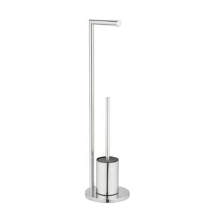 Stand WC-Garnitur 'Ferla' 2-in-1 edelstahlfarben glänzend