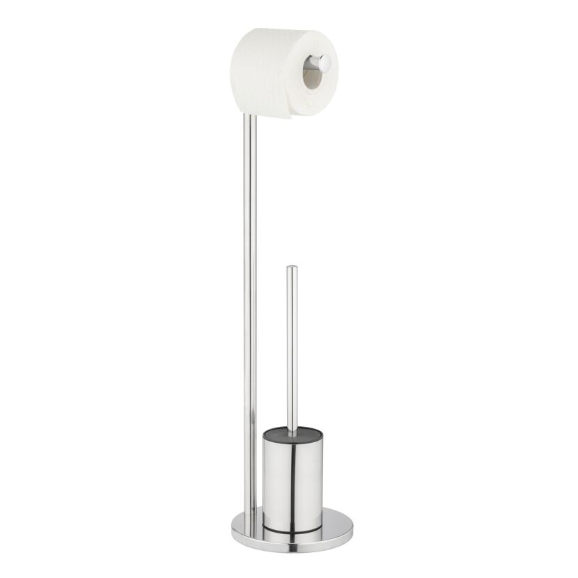 Stand WC-Garnitur 'Ferla' 2-in-1 edelstahlfarben glänzend
