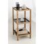 Holzregal mit drei Glasplatten