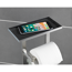 Stand WC-Garnitur 'Debar' chromfarben mit Ablage