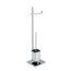 Stand WC-Garnitur 'Quadro' 2-in-1 chromfarben glänzend