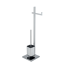 Stand WC-Garnitur 'Quadro' 2-in-1 chromfarben glänzend