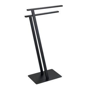 Handtuchständer 'Lirio' schwarz 2 Stangen 40 x 20 x 76,5 cm