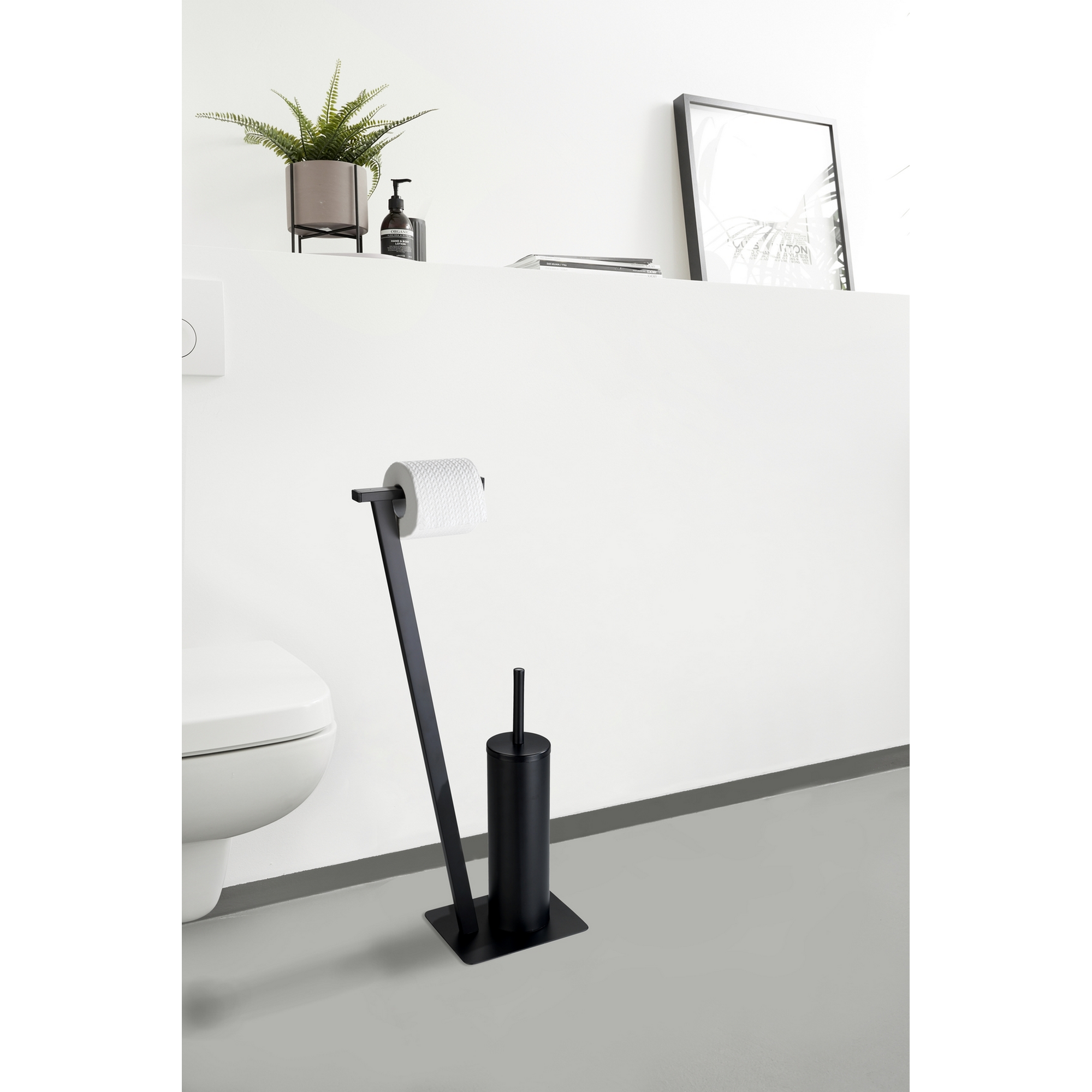 Stand WC-Garnitur 'Lirio' 2-in-1 matt schwarz + product picture