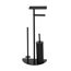 Schwarze Stand-WC-Garnitur