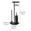 Stand WC-Garnitur 'Cosenza' 4-in-1 matt schwarz mit Ablage