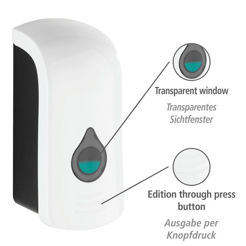 Seifenspender mit Sichtfenster