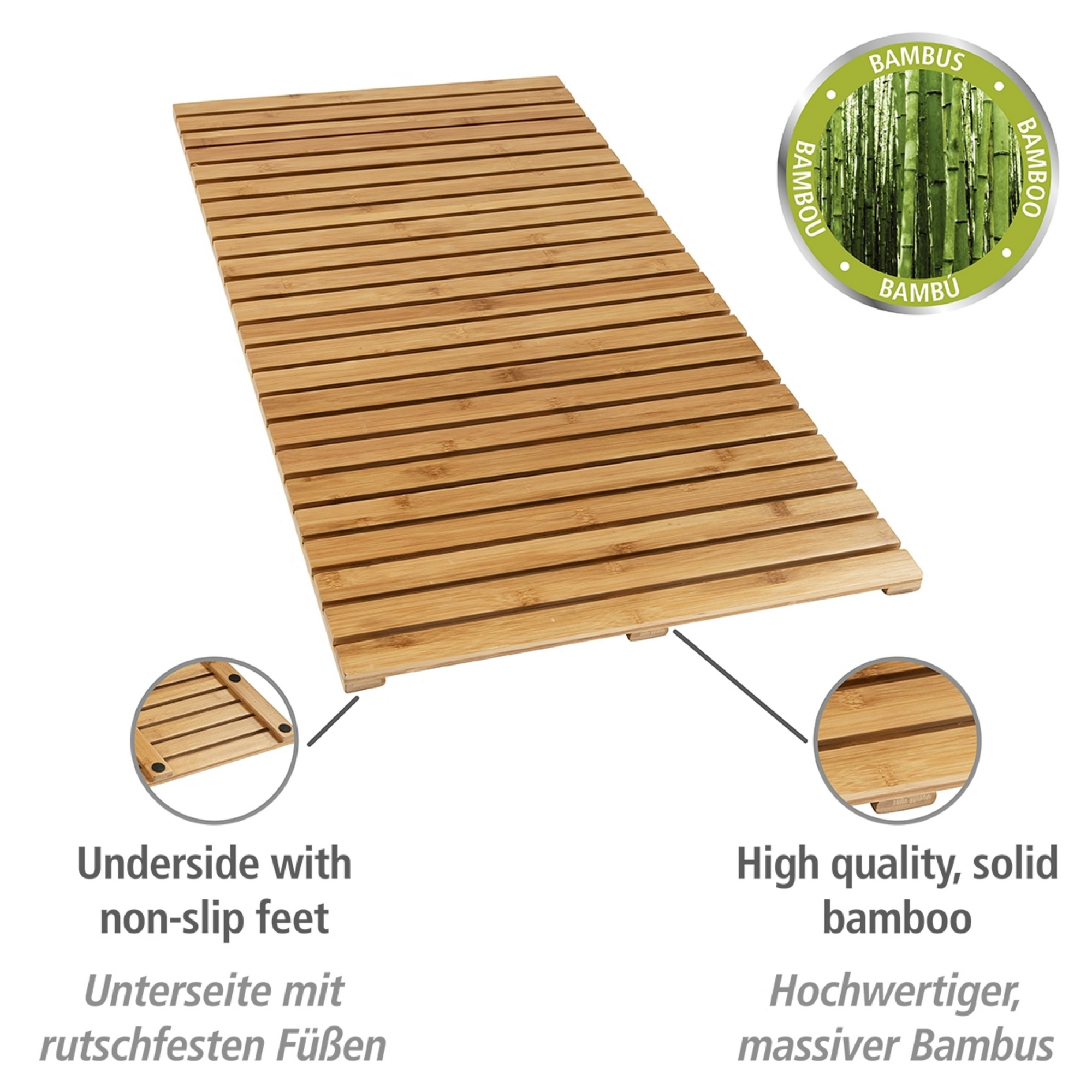 Badematte 'Indoor & Outdoor' Bambus 100 x 50 cm + product picture