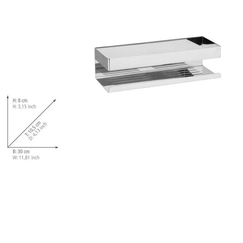 Duschregal aus Metall mit Ablage
