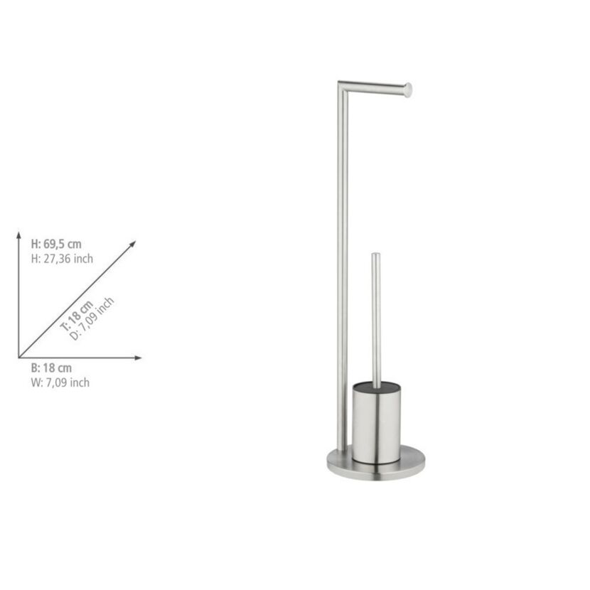 Stand-WC-Garnitur mit Toilettenbürste