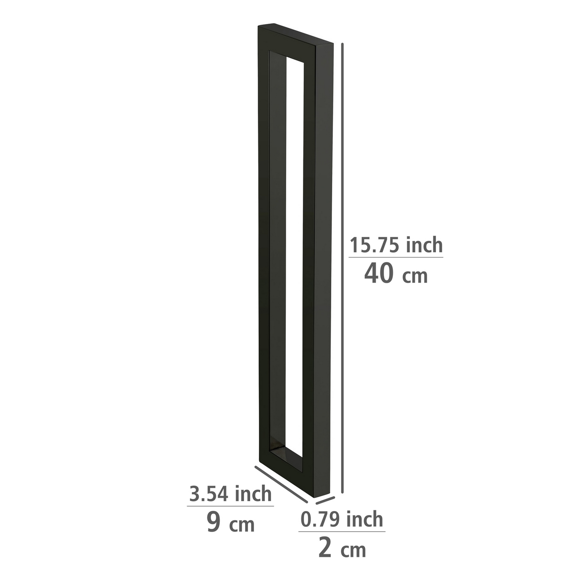 Handtuchhalter 'Reitani' matt schwarz 2 x 9 x 40 cm + product picture