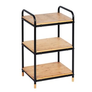 Regal 'Loft' Bambus/Metall 3 Böden 42 x 33,5 x 69 cm