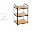 Regal 'Loft' Bambus/Metall 3 Böden 42 x 33,5 x 69 cm