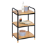Regal 'Loft' Bambus/Metall 3 Böden 42 x 33,5 x 69 cm