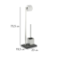 Stand WC-Garnitur 'Slate Rock' 2-in-1 schieferfarben/edelstahlfarben