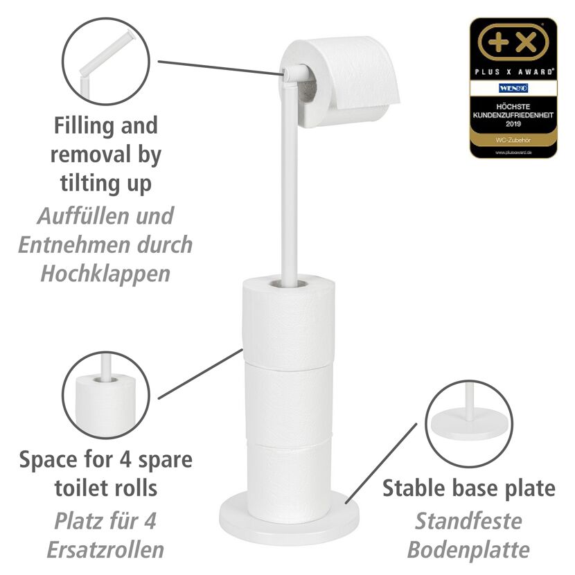 Stand-Toilettenpapierhalter mit Platz für vier Rollen