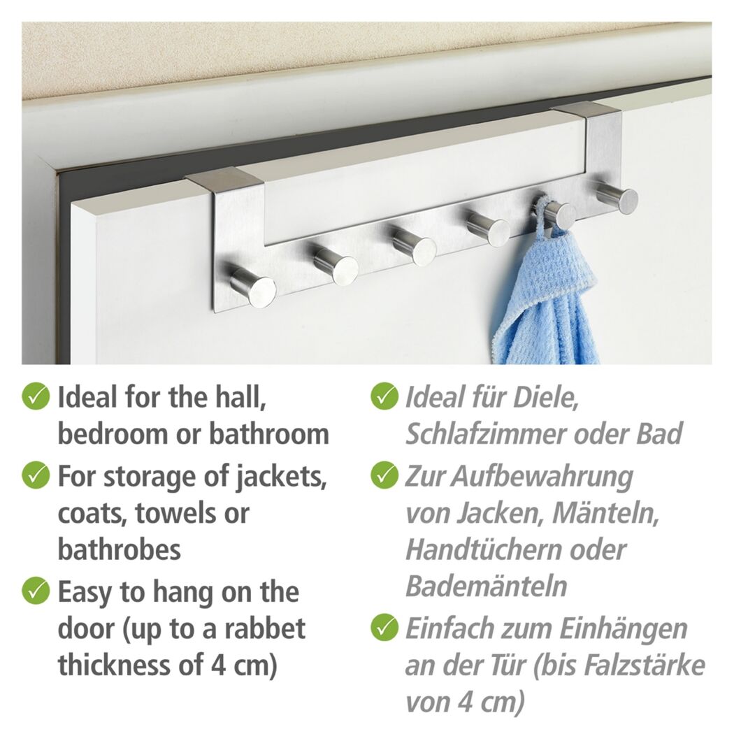 Türgarderobe mit sechs Haken