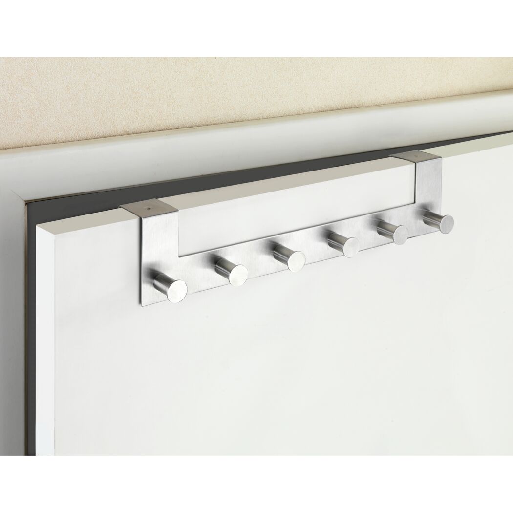 Türgarderobe aus Edelstahl mit fünf Haken