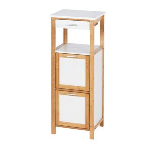 Bad-Regal 'Finja' Bambus/weiß 2 Staufächer, Schublade 34 x 30 x 89 cm