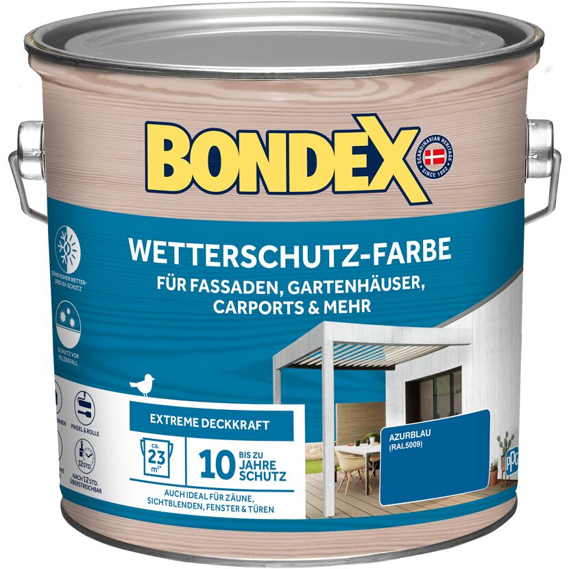 Wetterschutzfarbe azur 2,5 l