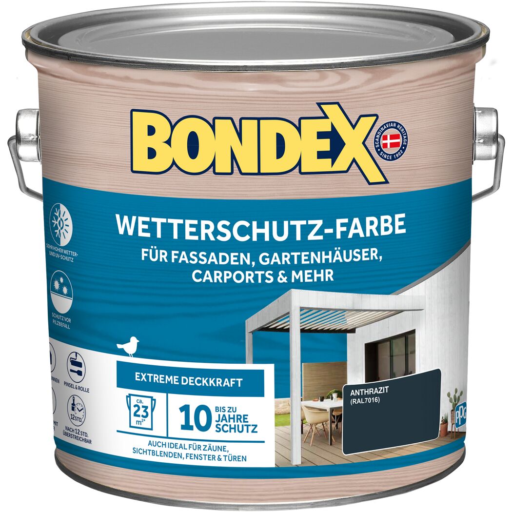 Wetterschutzfarbe anthrazit 2,5 l