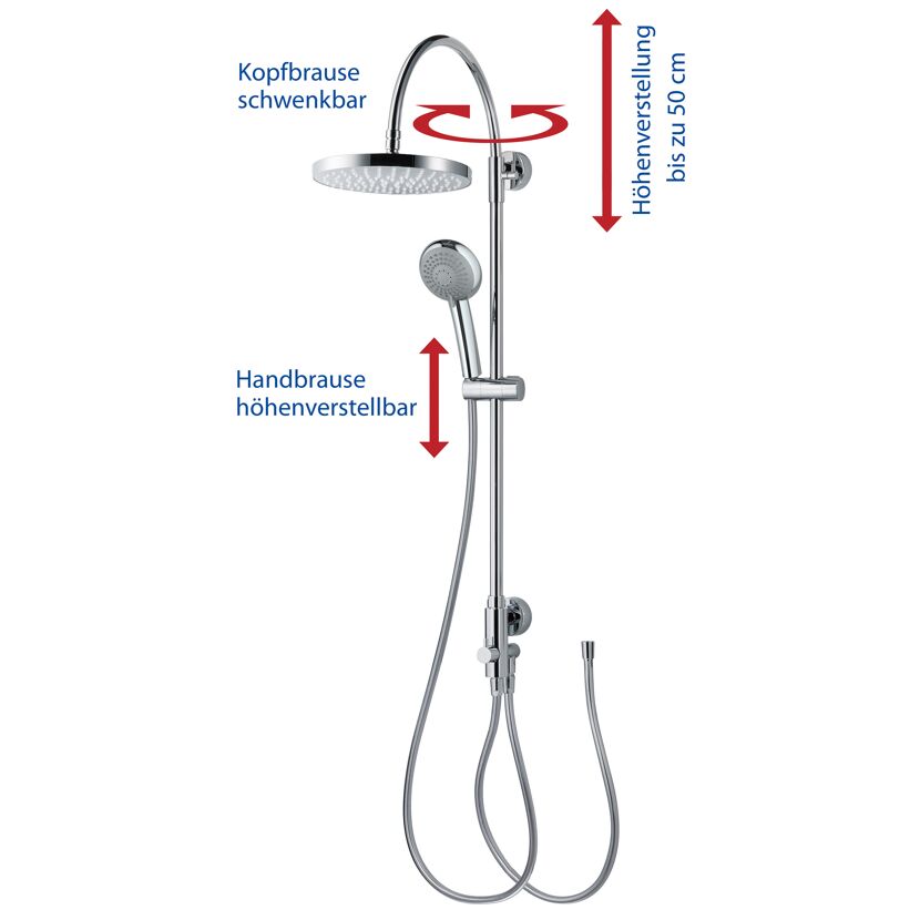 Duschsystem mit Kopf- und Handbrause