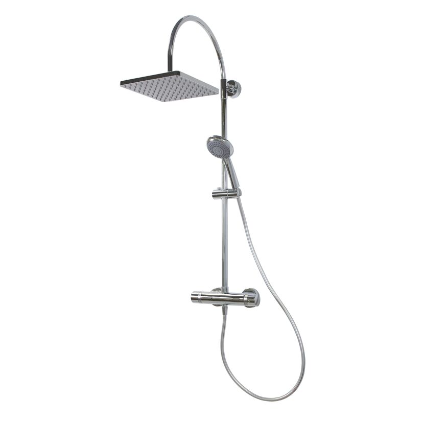 Duschsystem mit Thermostat und Regendusche