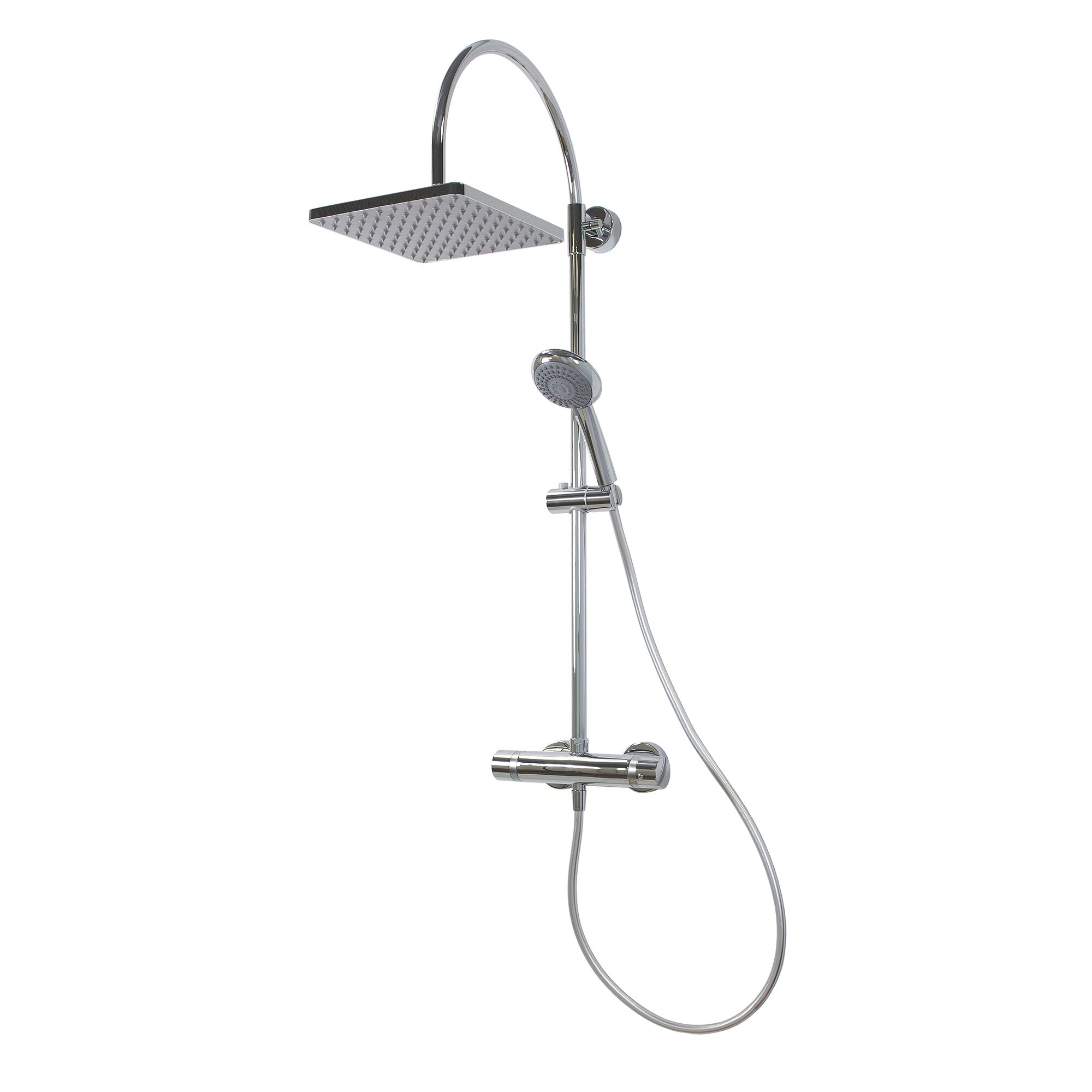 Duschsystem mit Thermostat und Regendusche